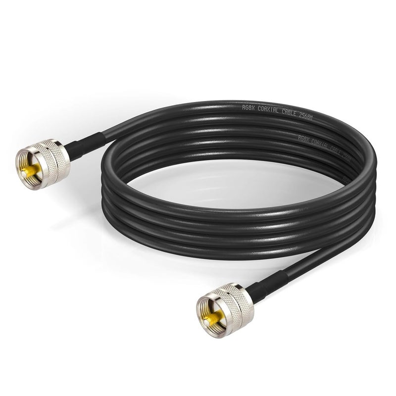 Superbat RG8x Coaxial Cable 6ft PL259 Jumper Cable CB Radio Coax Cable 50 ohm Low Loss for Position Coaxial Switch Ham Antenna Analyzer Dummy Load SWR Meter - Image 1